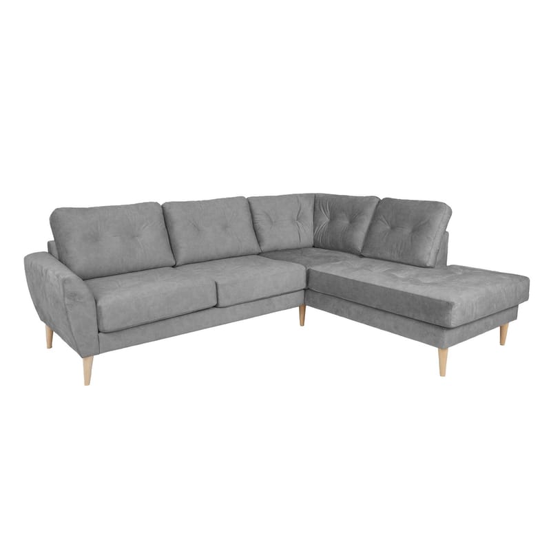 Hörnsoffa Ivarby Höger - grå - Möbler - Soffa - Sammetssoffa