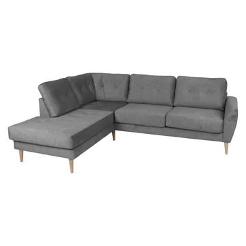 Hörnsoffa Ivarby Vänster - grå - Möbler - Soffa - Sammetssoffa