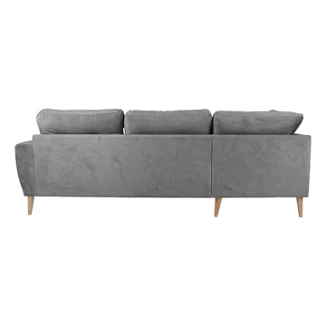 Hörnsoffa Ivarby Vänster - grå - Möbler - Soffa - Sammetssoffa