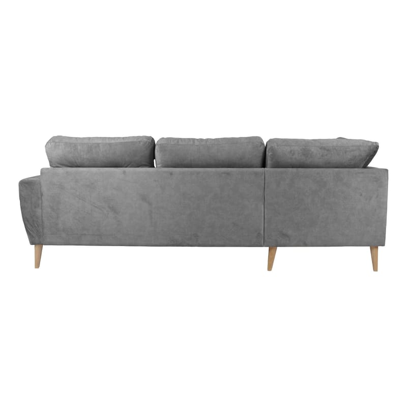 Hörnsoffa Ivarby Vänster - grå - Möbler - Soffa - Sammetssoffa