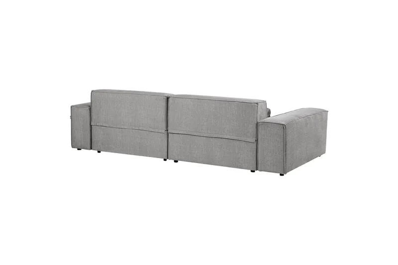 Hörnsoffa med fotpall Hellnar Grå, Högervänd - Grå, Högervänd - Möbler - Soffa - Divansoffa & schäslongsoffa - 2 sits soffa med divan
