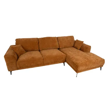 Hörnsoffa Monar Höger - brun - Möbler - Soffa - Sammetssoffa
