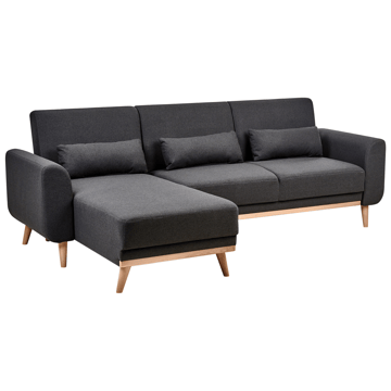 Hörnsoffa Ollsta Högervänd - Svart - Möbler - Soffa - Bäddsoffa - Bäddsoffa längsbäddad