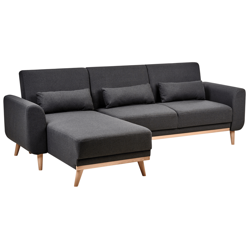 Hörnsoffa Ollsta Högervänd - Svart - Möbler - Soffa - Bäddsoffa - Bäddsoffa längsbäddad