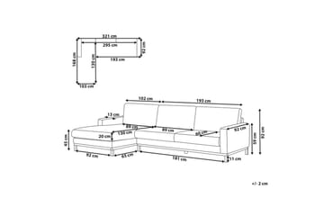 Hörnsoffa Siggard Beige, ljust trä - Beige, ljust trä - Möbler - Soffa - Soffgrupp