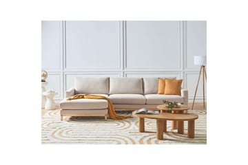 Hörnsoffa Siggard Beige, ljust trä - Beige, ljust trä - Möbler - Soffa - Soffgrupp