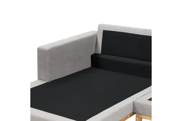 Hörnsoffa Siggard Grå, ljust trä - Grå, ljust trä - Möbler - Soffa - Soffgrupp