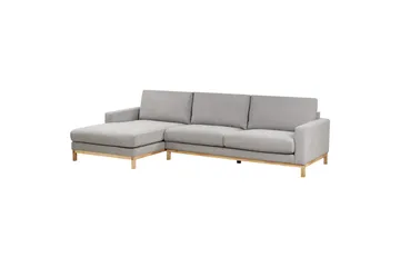 Hörnsoffa Siggard Grå, ljust trä - Grå, ljust trä - Möbler - Soffa - Soffgrupp