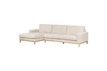 Hörnsoffa Siggard Ljusbeige, ljust trä - Ljusbeige, ljust trä - Möbler - Soffa - Soffgrupp