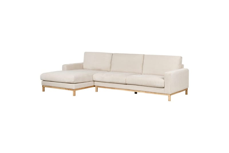 Hörnsoffa Siggard Ljusbeige, ljust trä - Ljusbeige, ljust trä - Möbler - Soffa - Soffgrupp