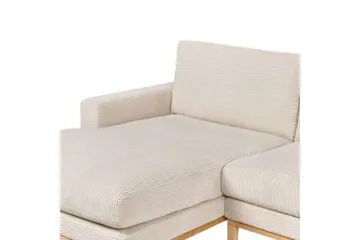 Hörnsoffa Siggard Ljusbeige, ljust trä - Ljusbeige, ljust trä - Möbler - Soffa - Soffgrupp