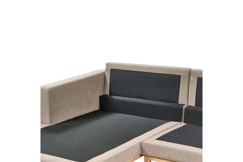 Hörnsoffa Siggard Taupe, ljust trä - Taupe, ljust trä - Möbler - Soffa - Soffgrupp