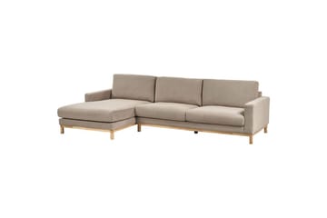 Hörnsoffa Siggard Taupe, ljust trä - Taupe, ljust trä - Möbler - Soffa - Soffgrupp
