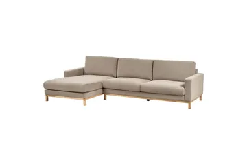 Hörnsoffa Siggard Taupe, ljust trä - Taupe, ljust trä - Möbler - Soffa - Soffgrupp