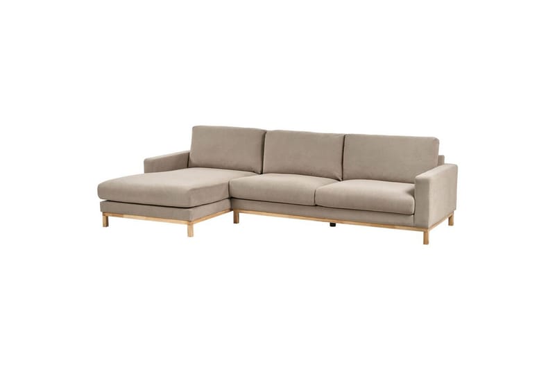 Hörnsoffa Siggard Taupe, ljust trä - Taupe, ljust trä - Möbler - Soffa - Soffgrupp
