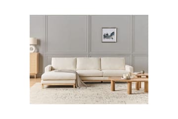 Hörnsoffa Siggard Vit, ljust trä - Vit, ljust trä - Möbler - Soffa - Soffgrupp