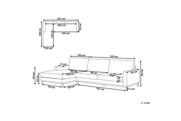 Hörnsoffa Siggard Vit, ljust trä - Vit, ljust trä - Möbler - Soffa - Soffgrupp