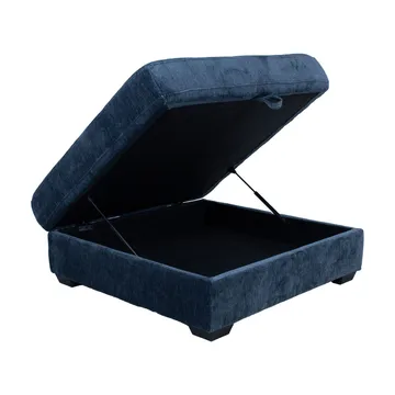 Hörnsoffa/ottoman Denvi - mörkblå - Möbler - Soffa - Sammetssoffa
