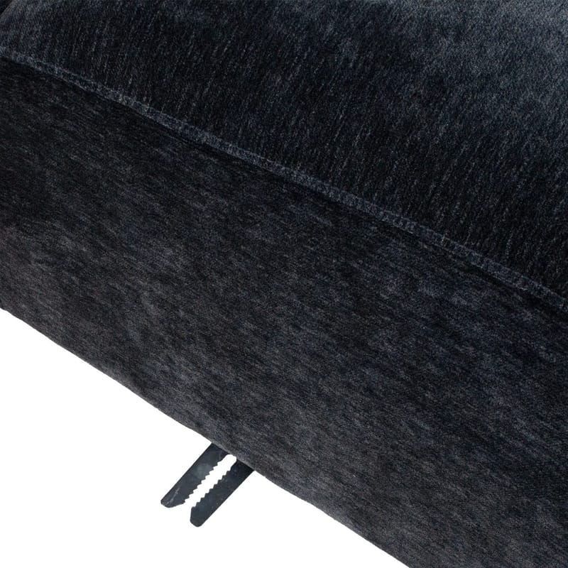 Hörnsoffa/ottoman Denvi - mörkblå - Möbler - Soffa - Sammetssoffa