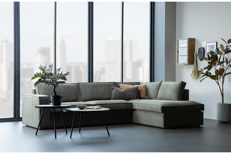 3-Sits Soffa Bordenliss med Schäslong Höger - Varmgrå - Möbler - Soffa - Hörnsoffa