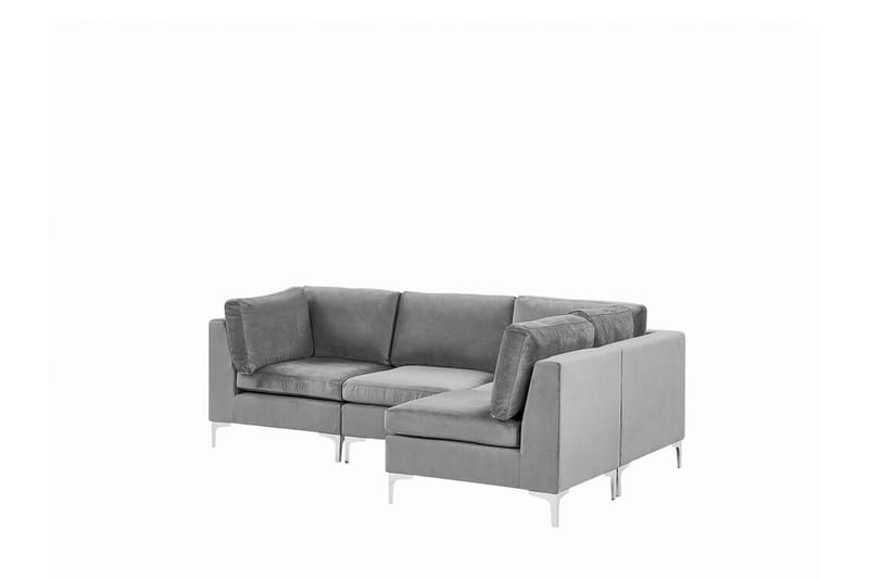 4-sits Hörnsoffa Samkom Vänster - Sammet/Grå - Möbler - Soffa - Hörnsoffa