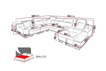 5-sits Hörnsoffa Galbally - Möbler - Soffa - Hörnsoffa