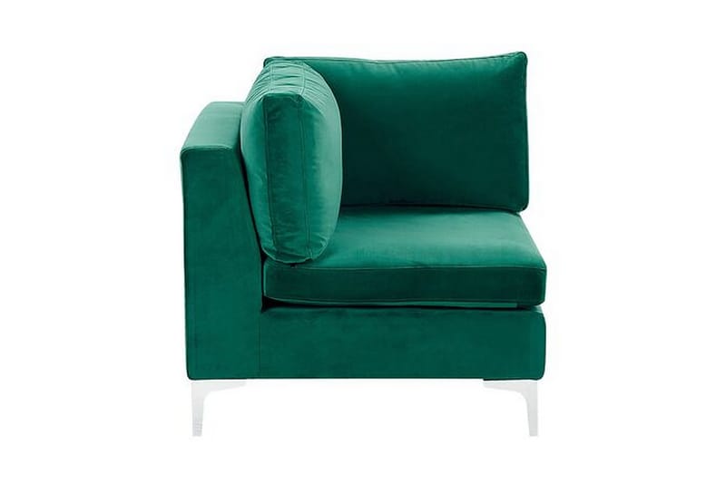 5-sits Hörnsoffa Samkom Höger med Fotpall - Sammet/Grön - Möbler - Soffa - Hörnsoffa