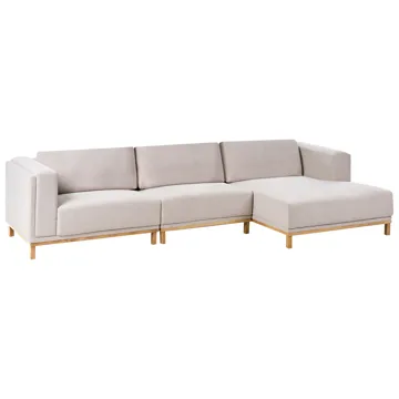 5-sits soffa Veng - Ljusbrun - Möbler - Soffa - Divansoffa & schäslongsoffa - 4 sits soffa med divan