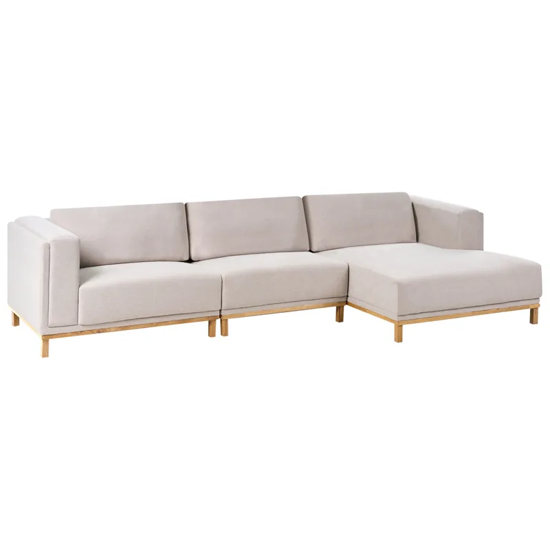 5-sits soffa Veng - Ljusbrun - Möbler - Soffa - Divansoffa & schäslongsoffa - 4 sits soffa med divan