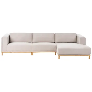 5-sits soffa Veng - Ljusbrun - Möbler - Soffa - Divansoffa & schäslongsoffa - 4 sits soffa med divan