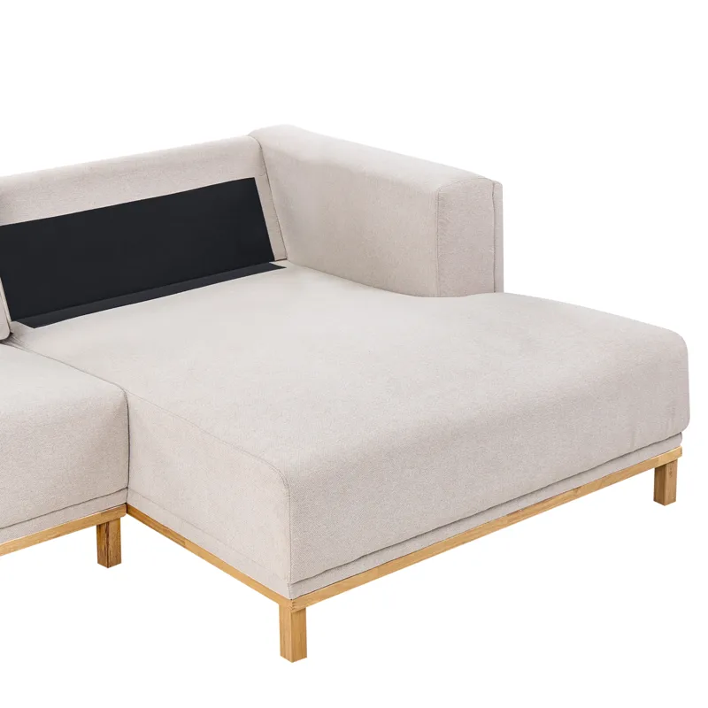 5-sits soffa Veng - Ljusbrun - Möbler - Soffa - Divansoffa & schäslongsoffa - 4 sits soffa med divan
