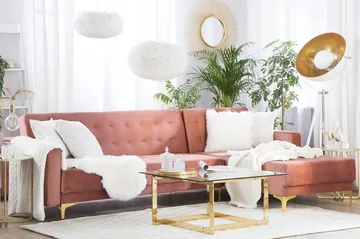 Aberdeen Hörnbäddsoffa - Rosa - Möbler - Soffa - Bäddsoffa - Bäddsoffa divan