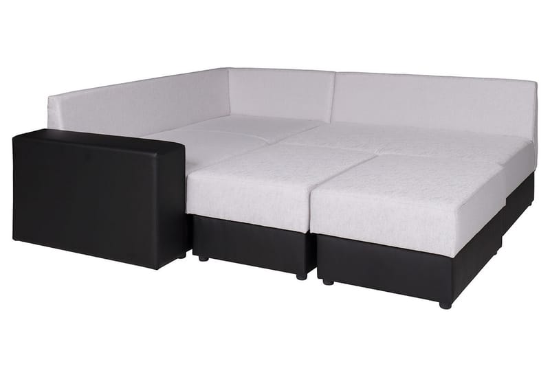 Barriga Hörnsoffa - Svart/Vit - Möbler - Soffa - Bäddsoffa - Hörnbäddsoffa