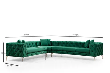 Beachport Hörnsoffa 6-sits - Grön - Möbler - Soffa - Hörnsoffa