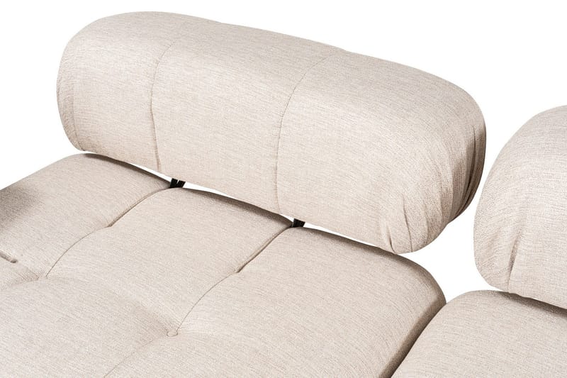 Belgin Bubblig Hörnsoffa 3-sits med utfällbara armstöd och ryggstöd - Ljusbrun - Möbler - Soffa - Modulsoffa - Komplett modulsoffa