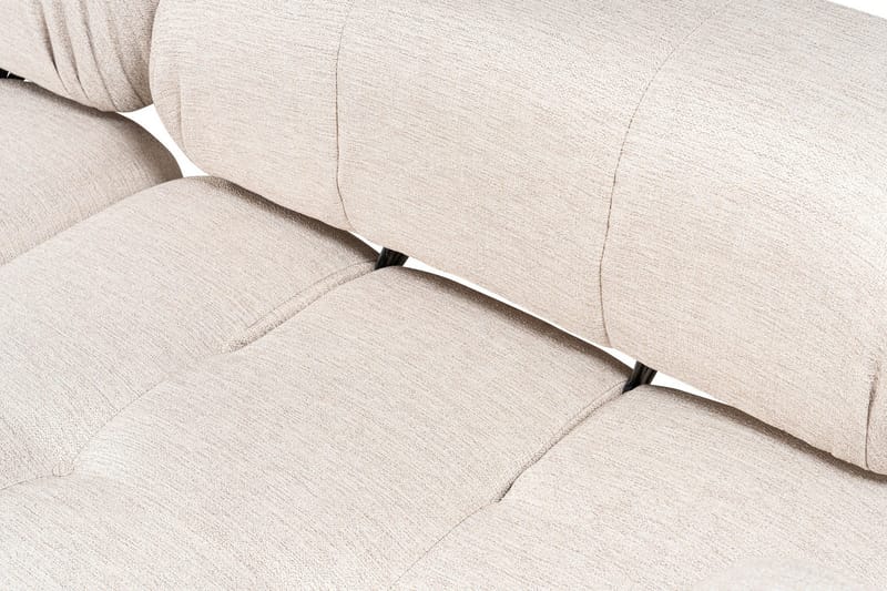 Belgin Bubblig Hörnsoffa 3-sits med utfällbara armstöd och ryggstöd - Ljusbrun - Möbler - Soffa - Modulsoffa - Komplett modulsoffa