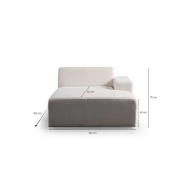 Branorin 5-sits Hörnsoffa med Divan - Brun/Vit - Möbler - Soffa - Modulsoffa - Komplett modulsoffa