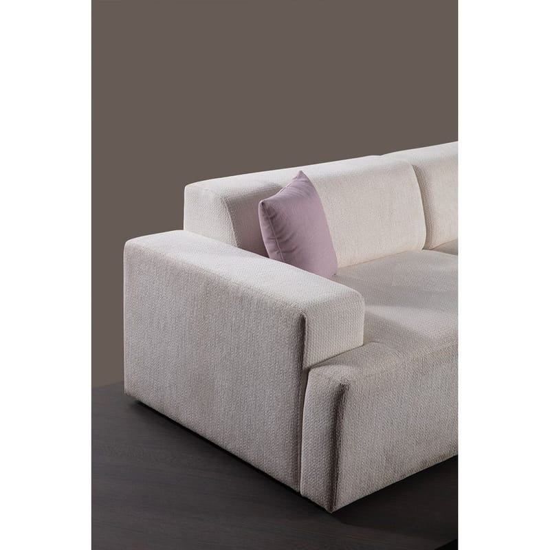 Branorin 5-sits Hörnsoffa med Divan - Brun/Vit - Möbler - Soffa - Modulsoffa - Komplett modulsoffa