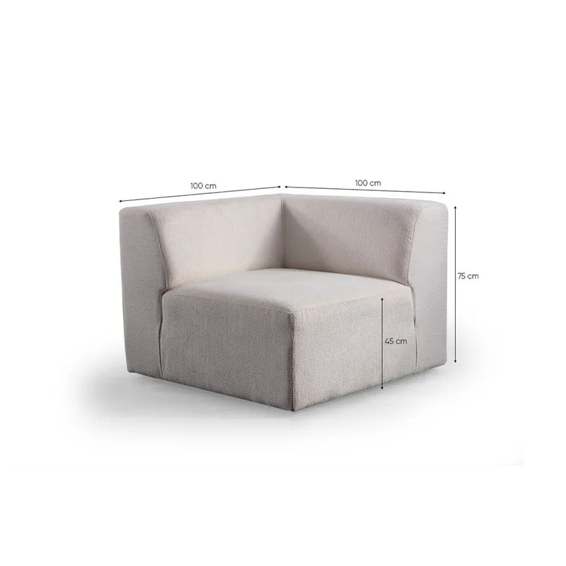 Branorin 5-sits Hörnsoffa med Divan - Brun/Vit - Möbler - Soffa - Modulsoffa - Komplett modulsoffa