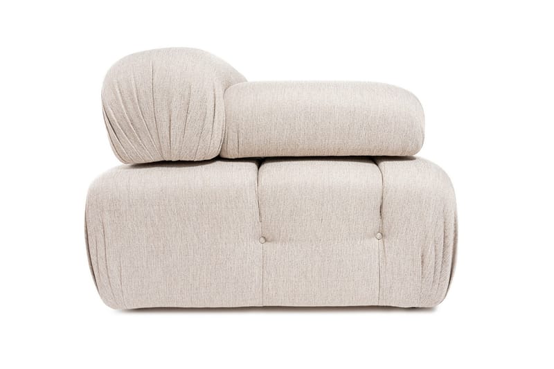 Bubblig Hörnsoffa Belgin 3-sits med utfällbara armstöd och ryggstöd - Ljusbrun - Möbler - Soffa - Divansoffa & schäslongsoffa - 4 sits soffa med divan