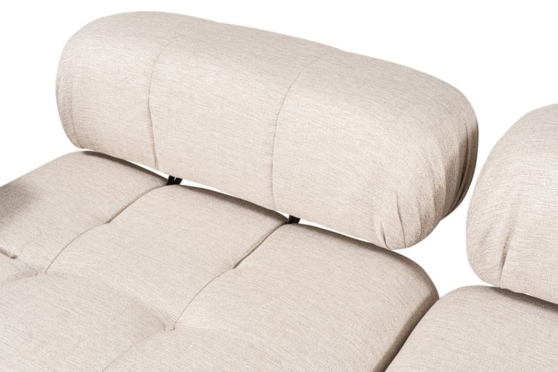 Bubblig Hörnsoffa Belgin 3-sits med utfällbara armstöd och ryggstöd - Ljusbrun - Möbler - Soffa - Divansoffa & schäslongsoffa - 4 sits soffa med divan