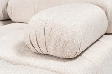 Bubblig Hörnsoffa Belgin 3-sits med utfällbara armstöd och ryggstöd - Ljusbrun - Möbler - Soffa - Divansoffa & schäslongsoffa - 4 sits soffa med divan