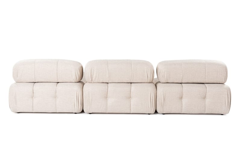 Bubblig Hörnsoffa Belgin 3-sits med utfällbara armstöd och ryggstöd - Ljusbrun - Möbler - Soffa - Divansoffa & schäslongsoffa - 4 sits soffa med divan