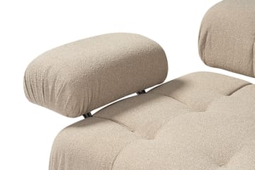 Bubblig Hörnsoffa Belgin 3-sits med utfällbara armstöd och ryggstöd - Peach - Möbler - Soffa - Hörnsoffa