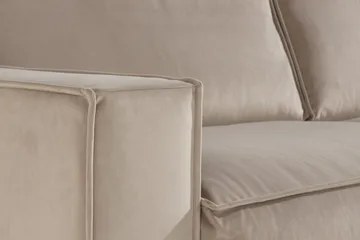 Cloudia Hörnsoffa Large Sammet - Beige - Möbler - Soffa - Hörnsoffa