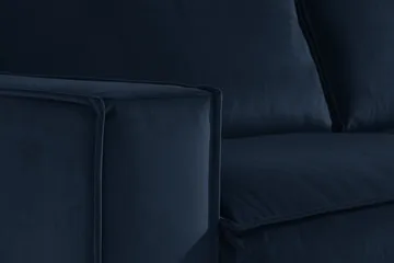 Cloudia Hörnsoffa Large Sammet - Blå - Möbler - Soffa - Hörnsoffa