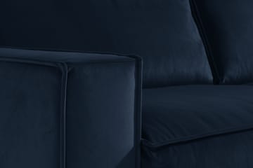 Cloudia Hörnsoffa Large Sammet - Blå - Möbler - Soffa - Hörnsoffa