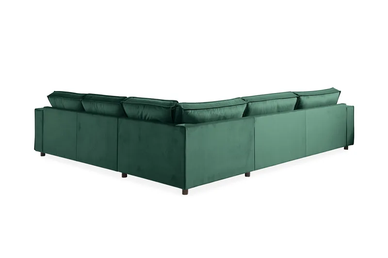 Cloudia Hörnsoffa Large Sammet - Grön - Möbler - Soffa - Hörnsoffa