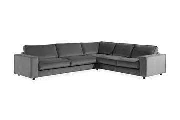 Cloudia Hörnsoffa Large Sammet - Ljusgrå - Möbler - Soffa - Hörnsoffa