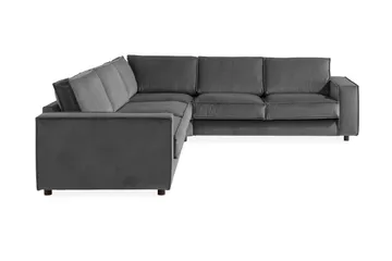 Cloudia Hörnsoffa Large Sammet - Ljusgrå - Möbler - Soffa - Hörnsoffa